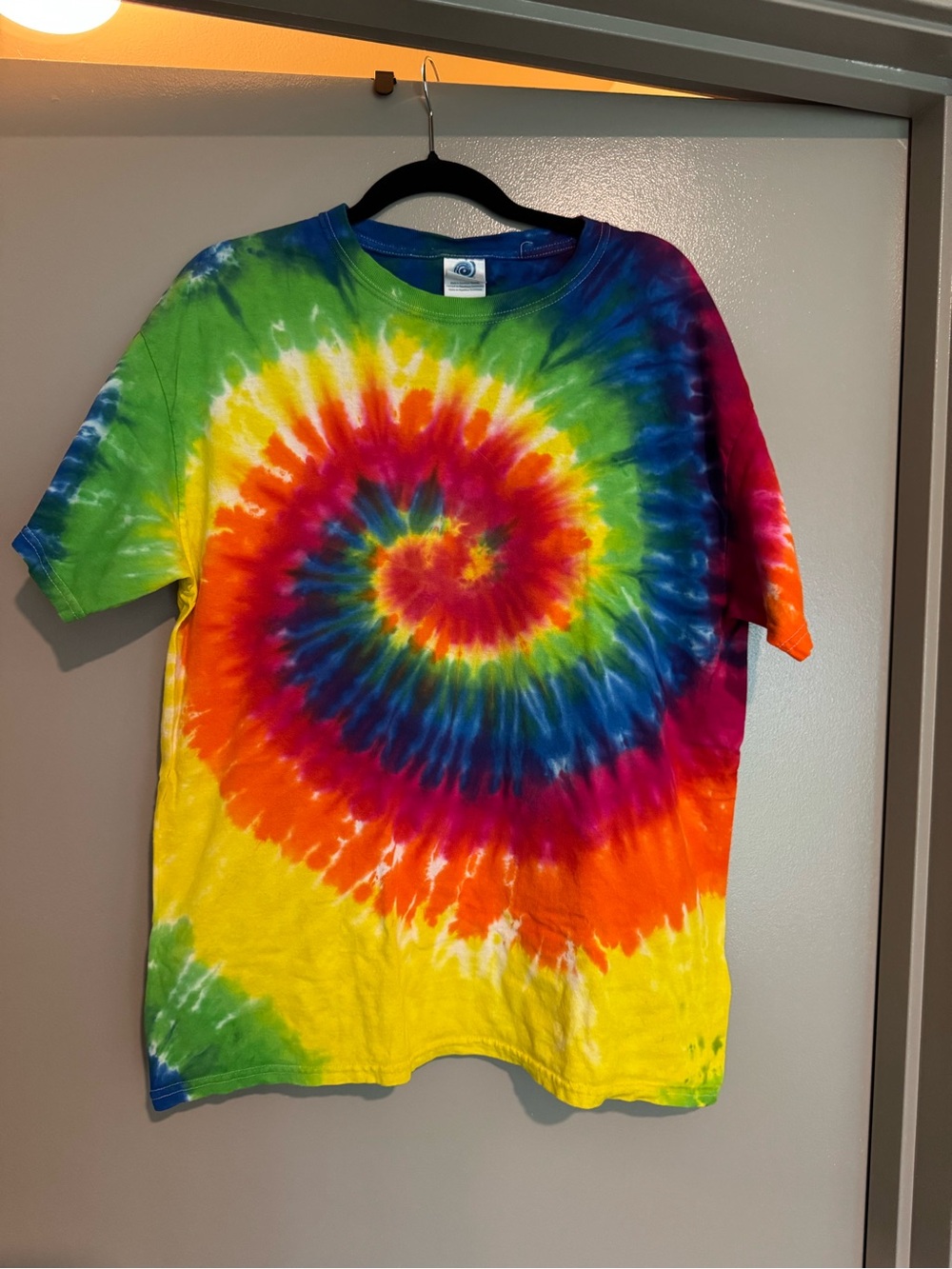 Vibrant Multicolor Spiral Tie-Dye Tee